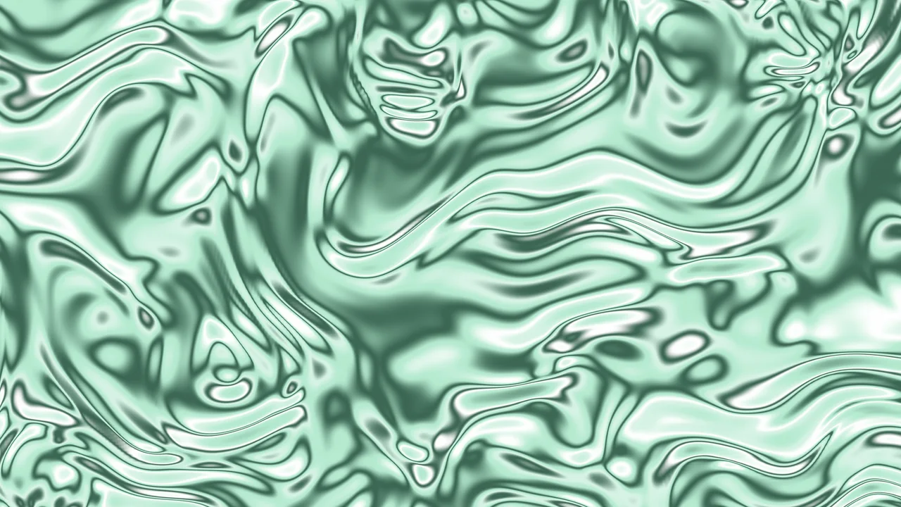 Mint Liquid Chrome desktop wallpaper in 4K