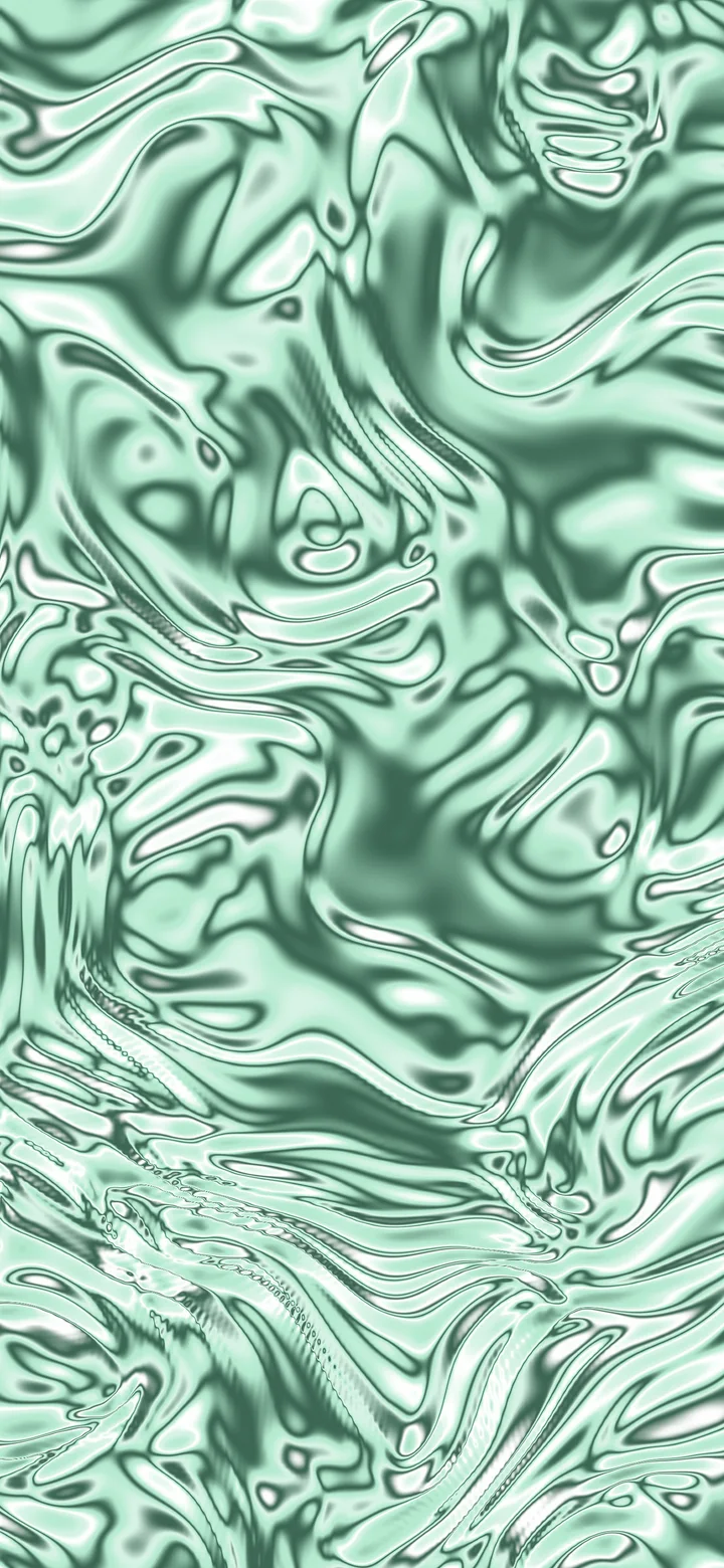 Mint Liquid Chrome wallpaper for iPhone and Android
