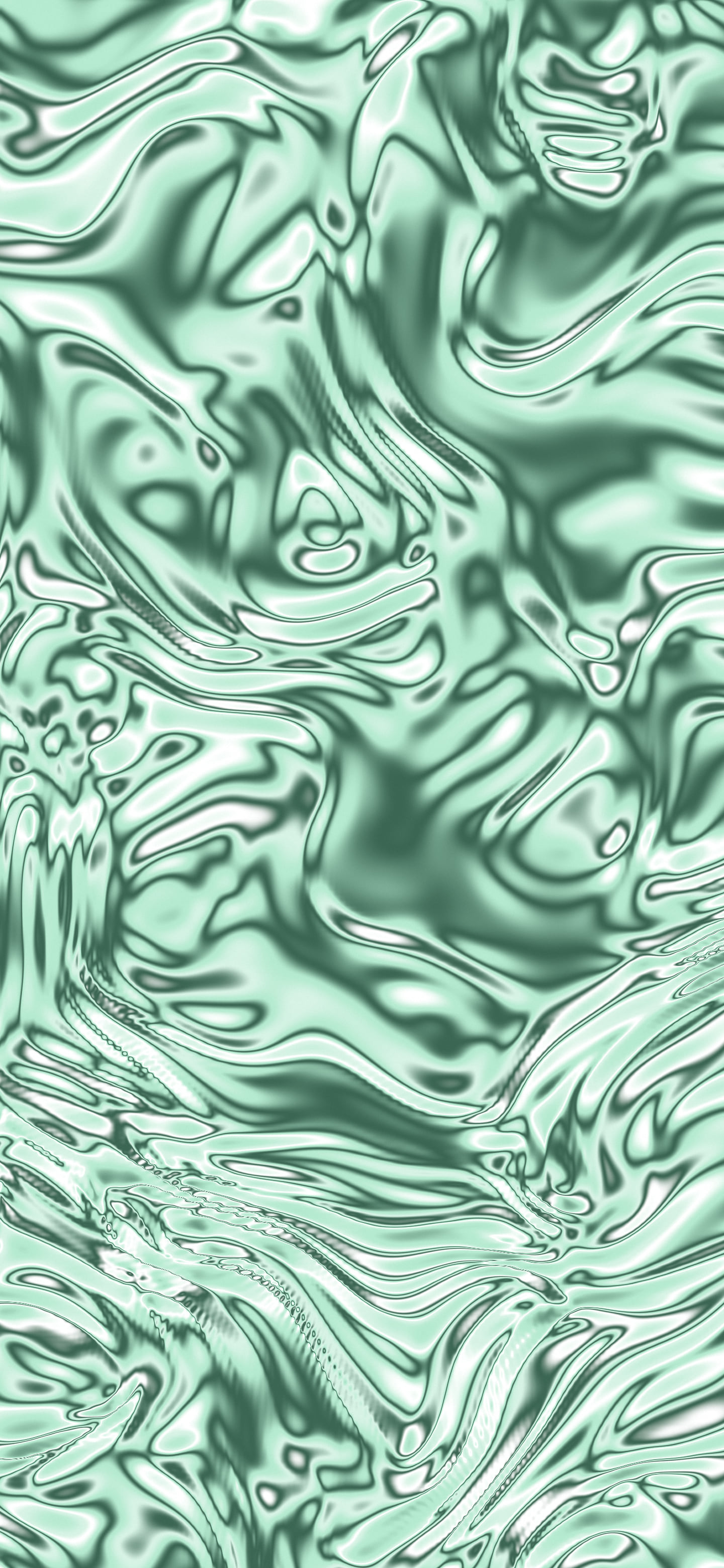 Mint Liquid Chrome wallpaper for iPhone and Android