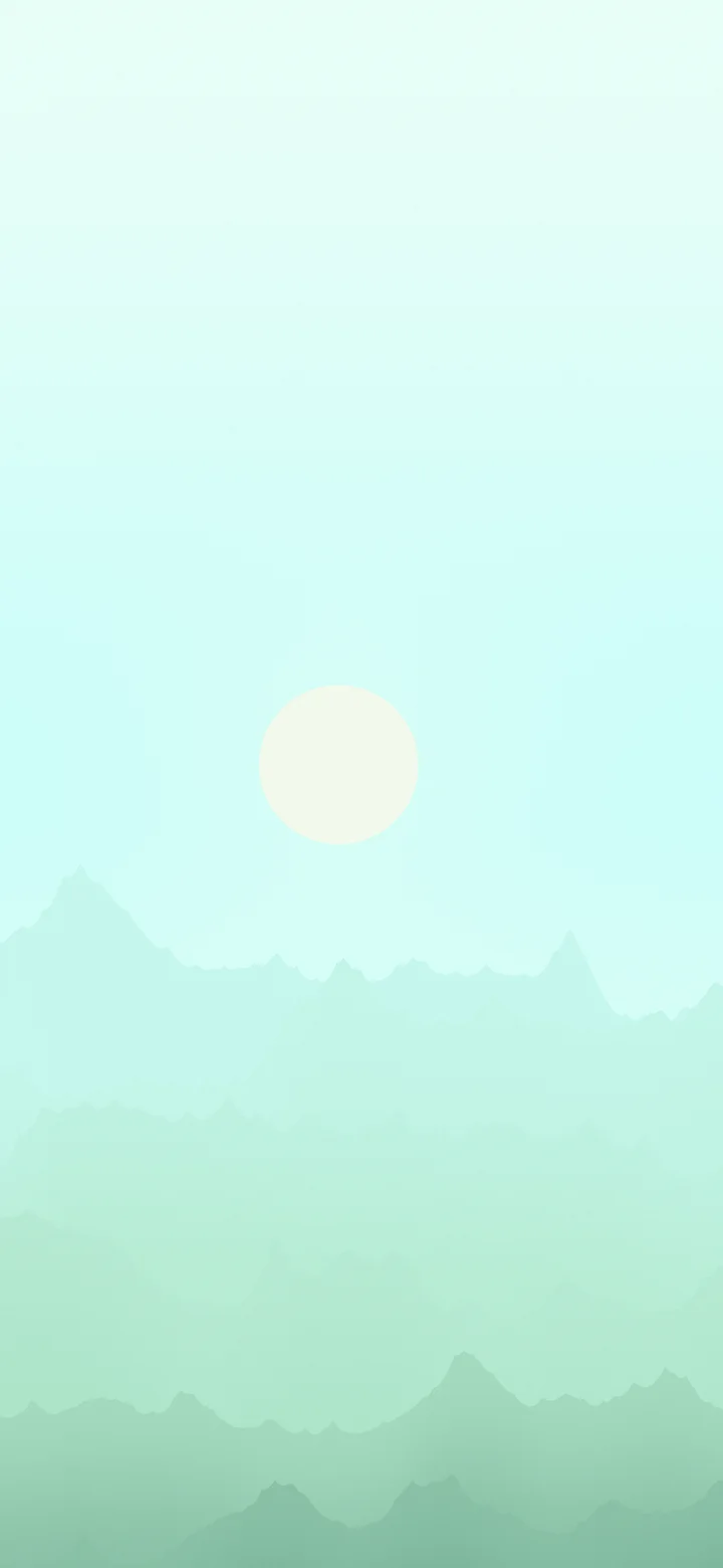 Mint Minimalist Mountain Landscape wallpaper for iPhone and Android