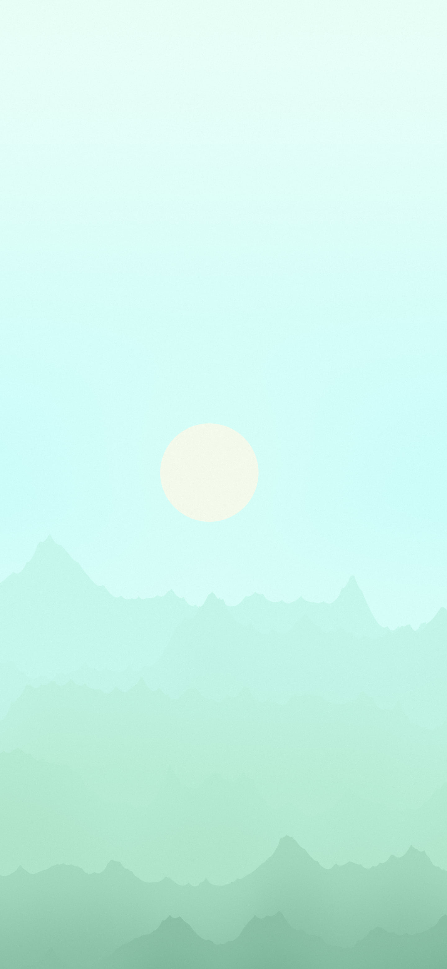 Mint Minimalist Mountain Landscape wallpaper for iPhone and Android