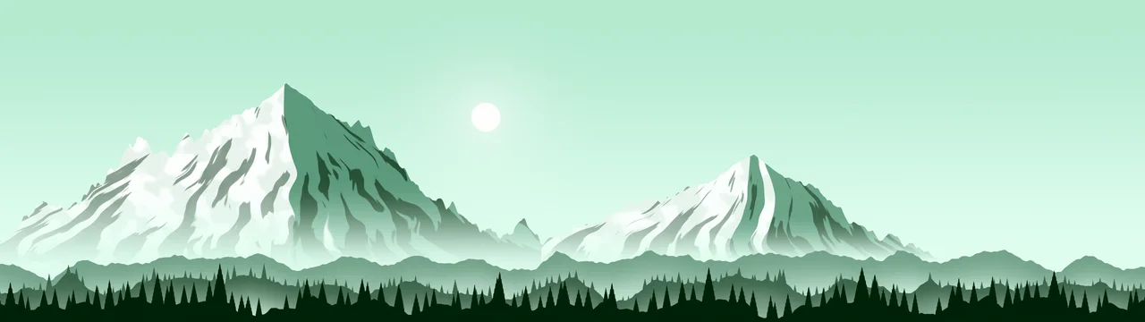 Mint Snowy Mountain Peak dual monitor wallpaper, 7680 × 2160