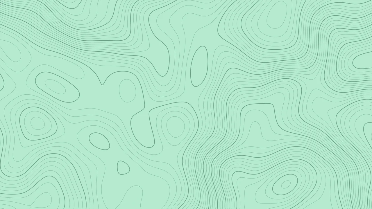 Mint Topographic Line desktop wallpaper in 4K