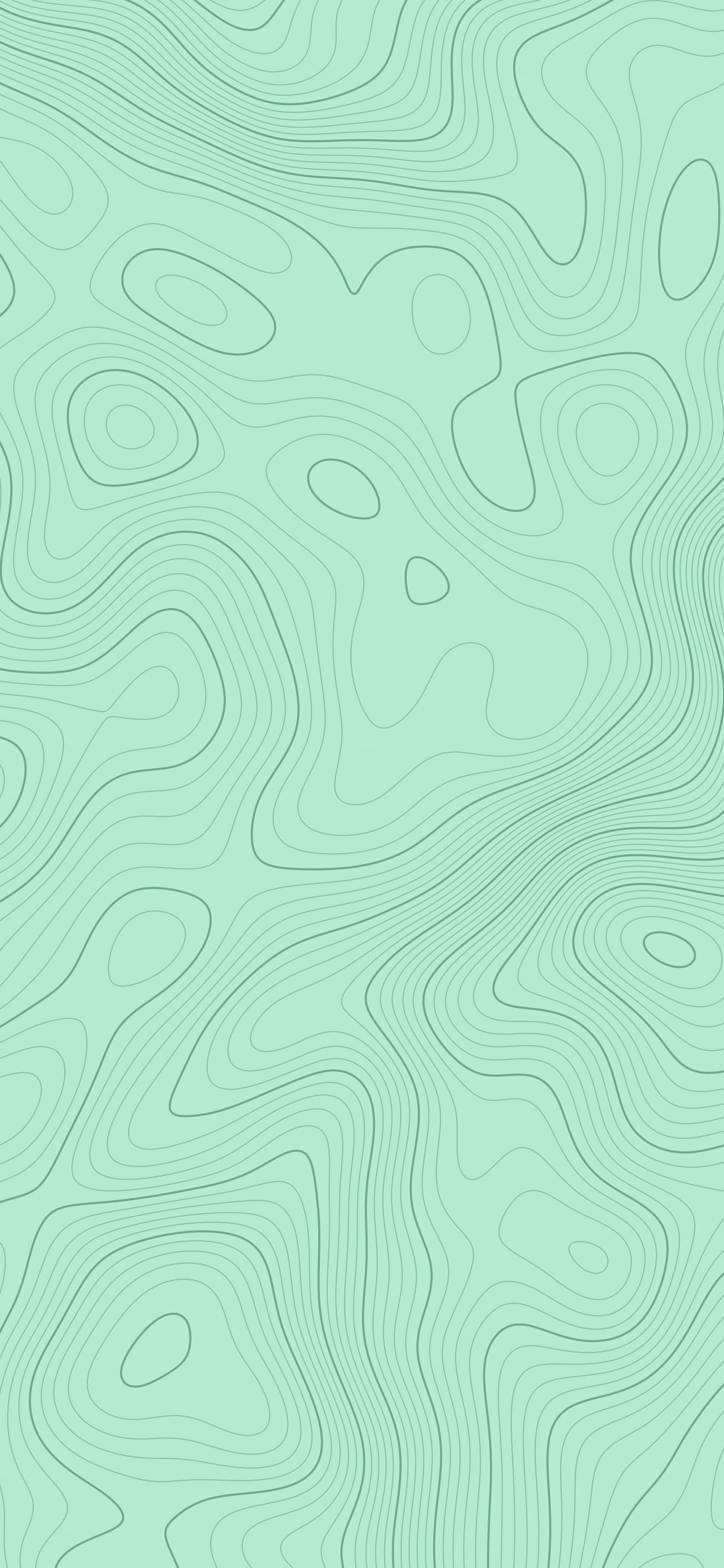 Mint Topographic Line wallpaper for iPhone and Android