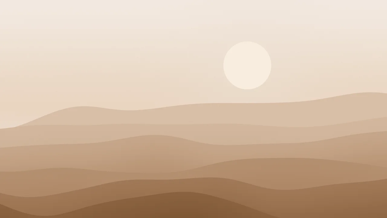 Mocha Minimalist Desert Dunes desktop wallpaper in 4K