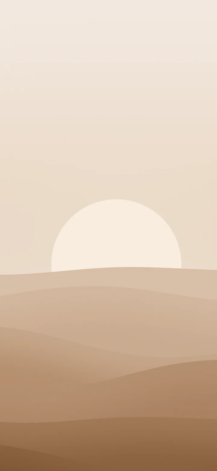 Mocha Minimalist Sunset Hills wallpaper for iPhone and Android