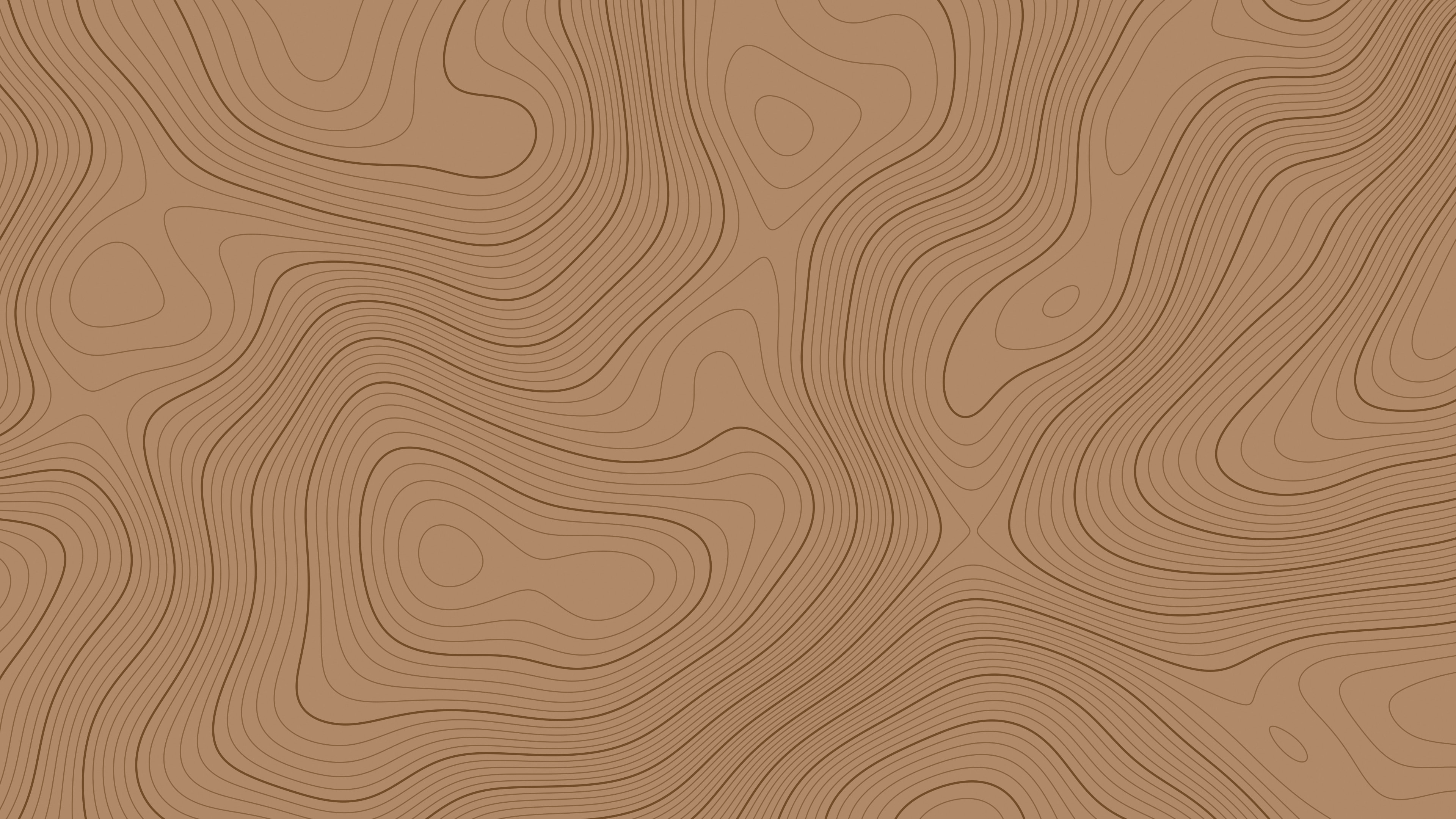 Mocha Topographic Line desktop wallpaper in 4K