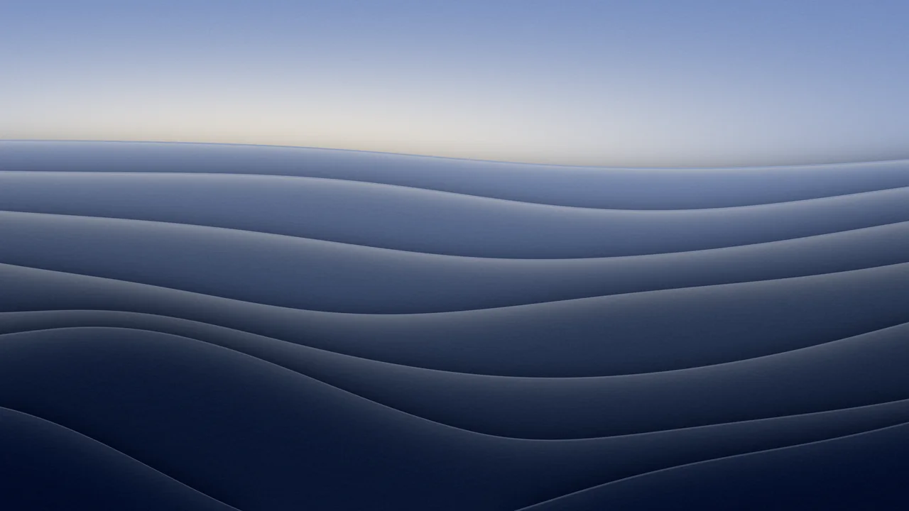 Navy 3D Paper Cut Abstract Layers desktop wallpaper in 4K