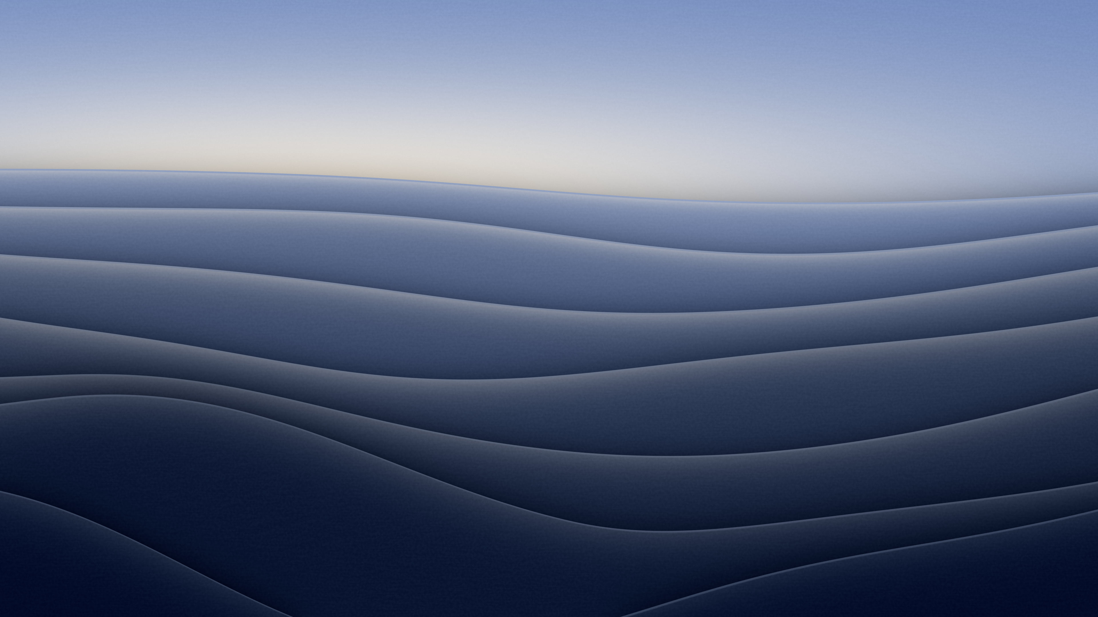 Navy 3D Paper Cut Abstract Layers desktop wallpaper in 4K