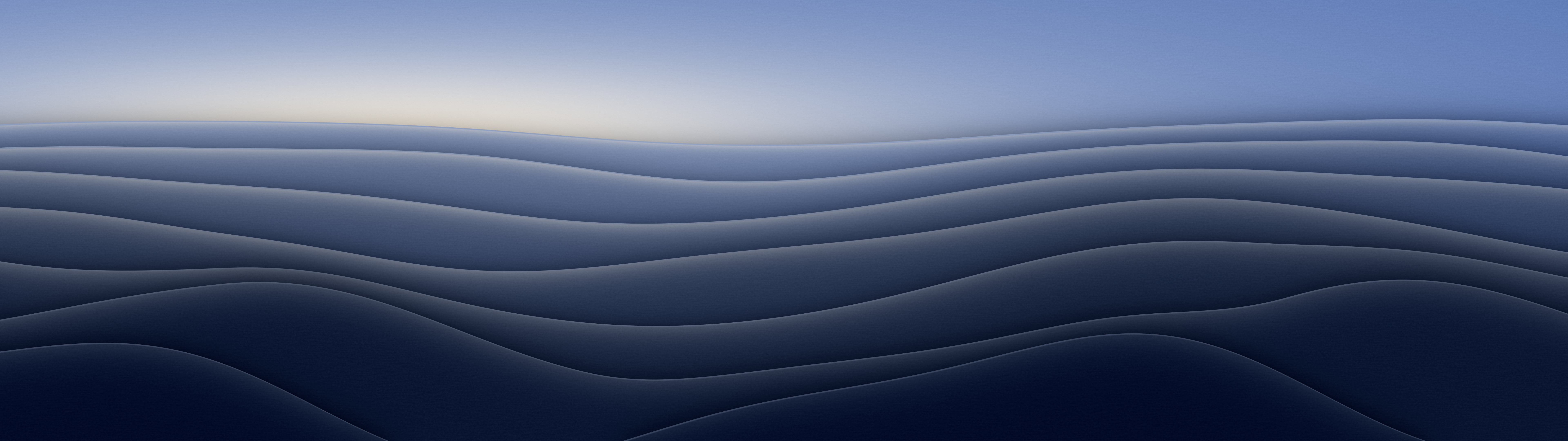 Navy 3D Paper Cut Abstract Layers dual monitor wallpaper, 7680 × 2160