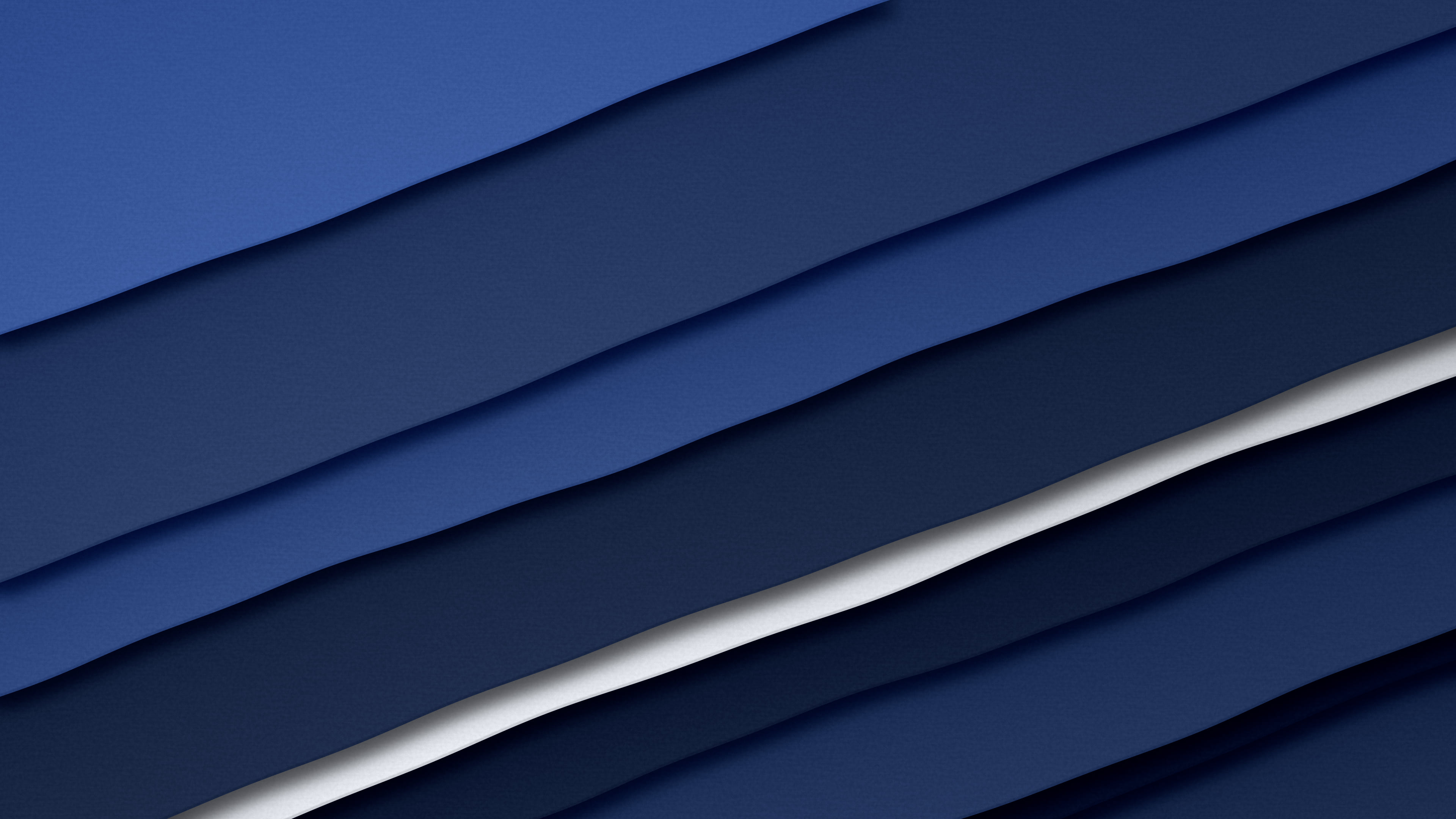 Navy 3D Paper Cut Stripes desktop wallpaper in 4K