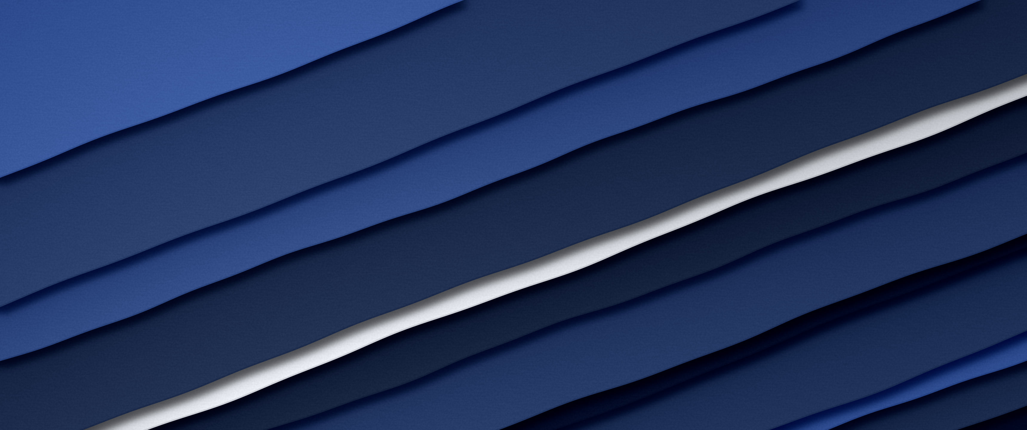 Navy 3D Paper Cut Stripes ultrawide wallpaper, 3440 × 1440