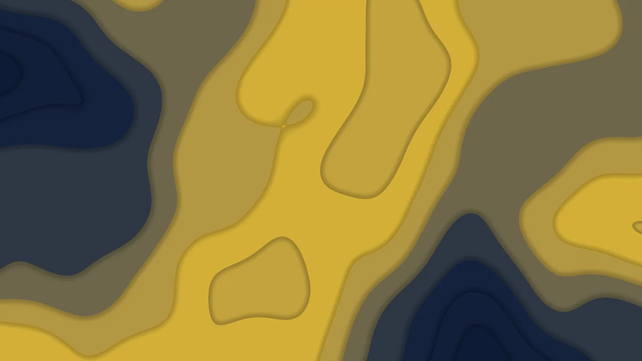 Navy and Gold Layered Topographic desktop wallpaper in 4K