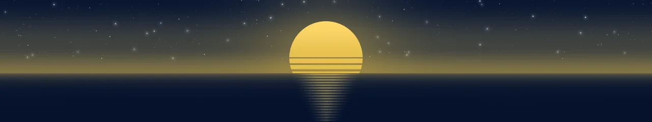Navy and Gold Retro Striped Sun triple monitor wallpaper, 7680 × 1440