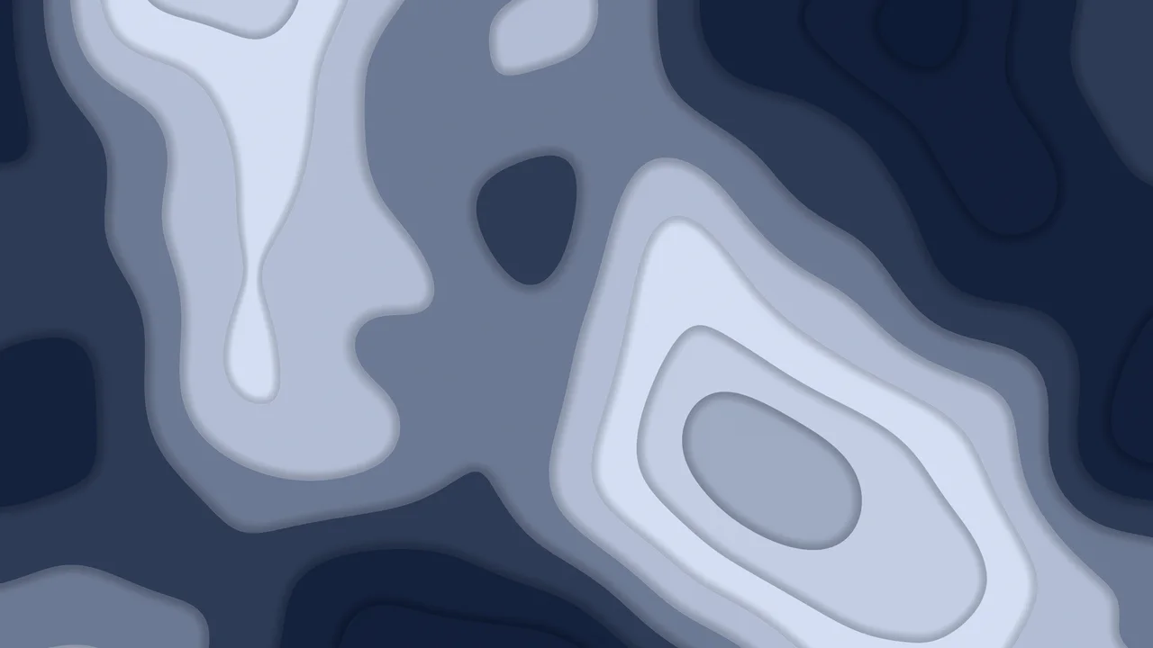 Navy and Ivory Layered Topographic desktop wallpaper in 4K