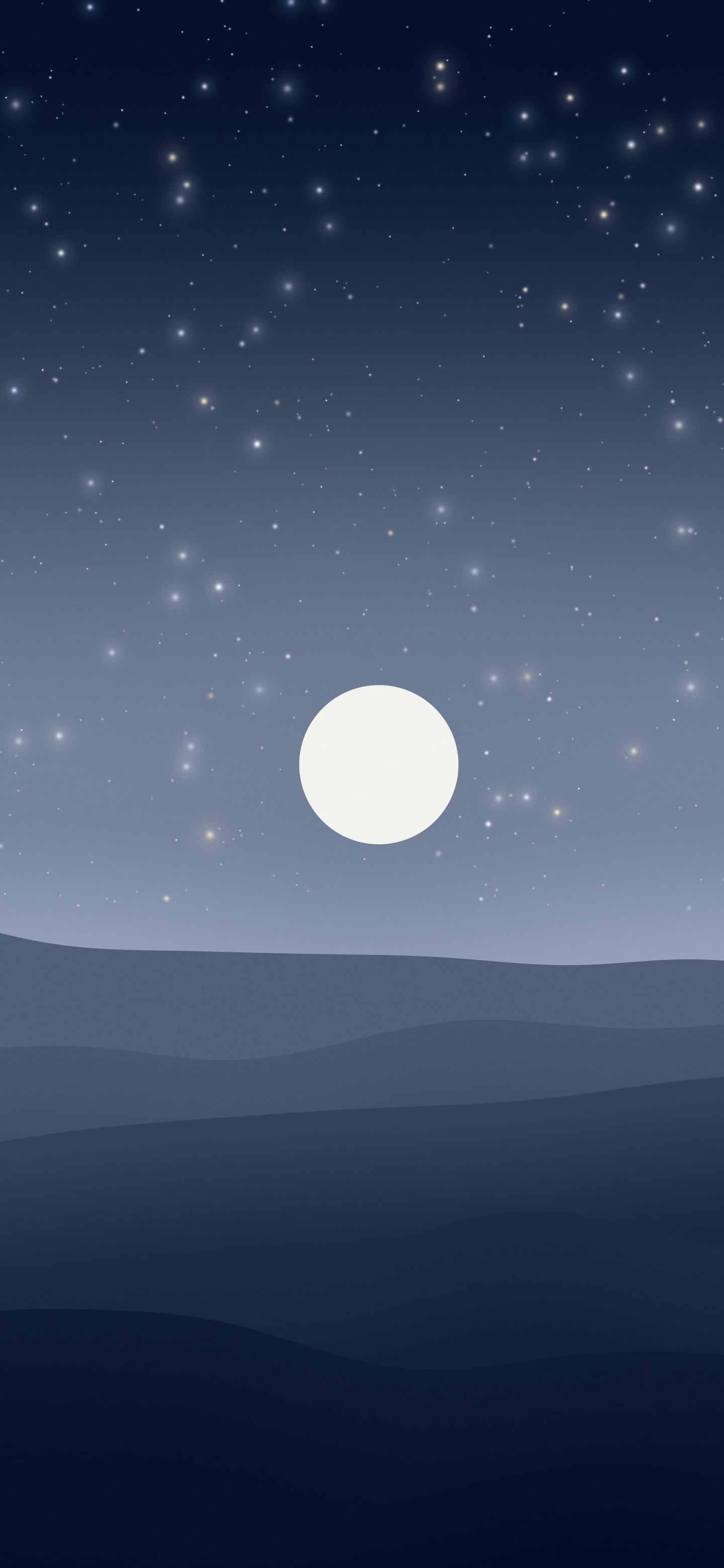 Navy and Ivory Minimalist Desert Dunes wallpaper for iPhone and Android