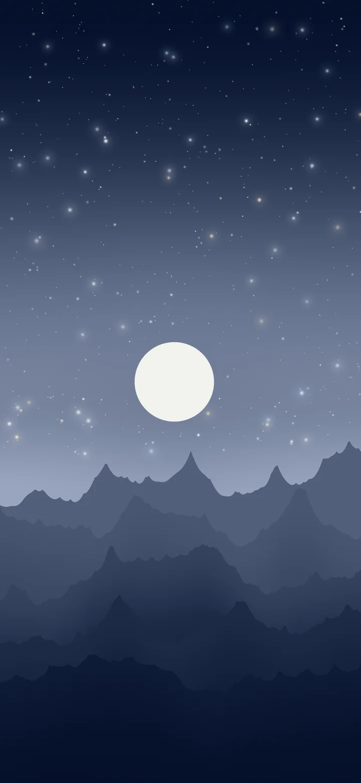 Navy and Ivory Minimalist Mountain Landscape wallpaper for iPhone and Android
