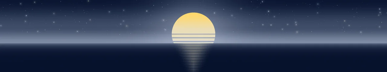 Navy and Ivory Retro Striped Sun triple monitor wallpaper, 7680 × 1440