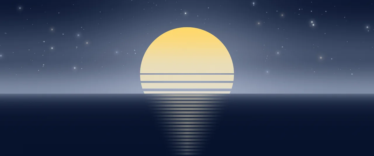 Navy and Ivory Retro Striped Sun ultrawide wallpaper, 3440 × 1440