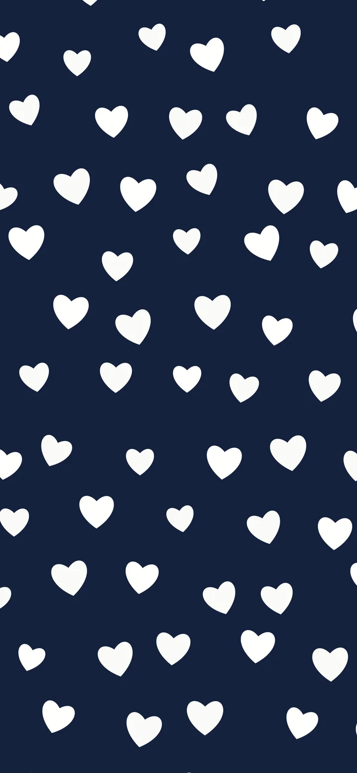 Navy and White Heart Pattern wallpaper for iPhone and Android