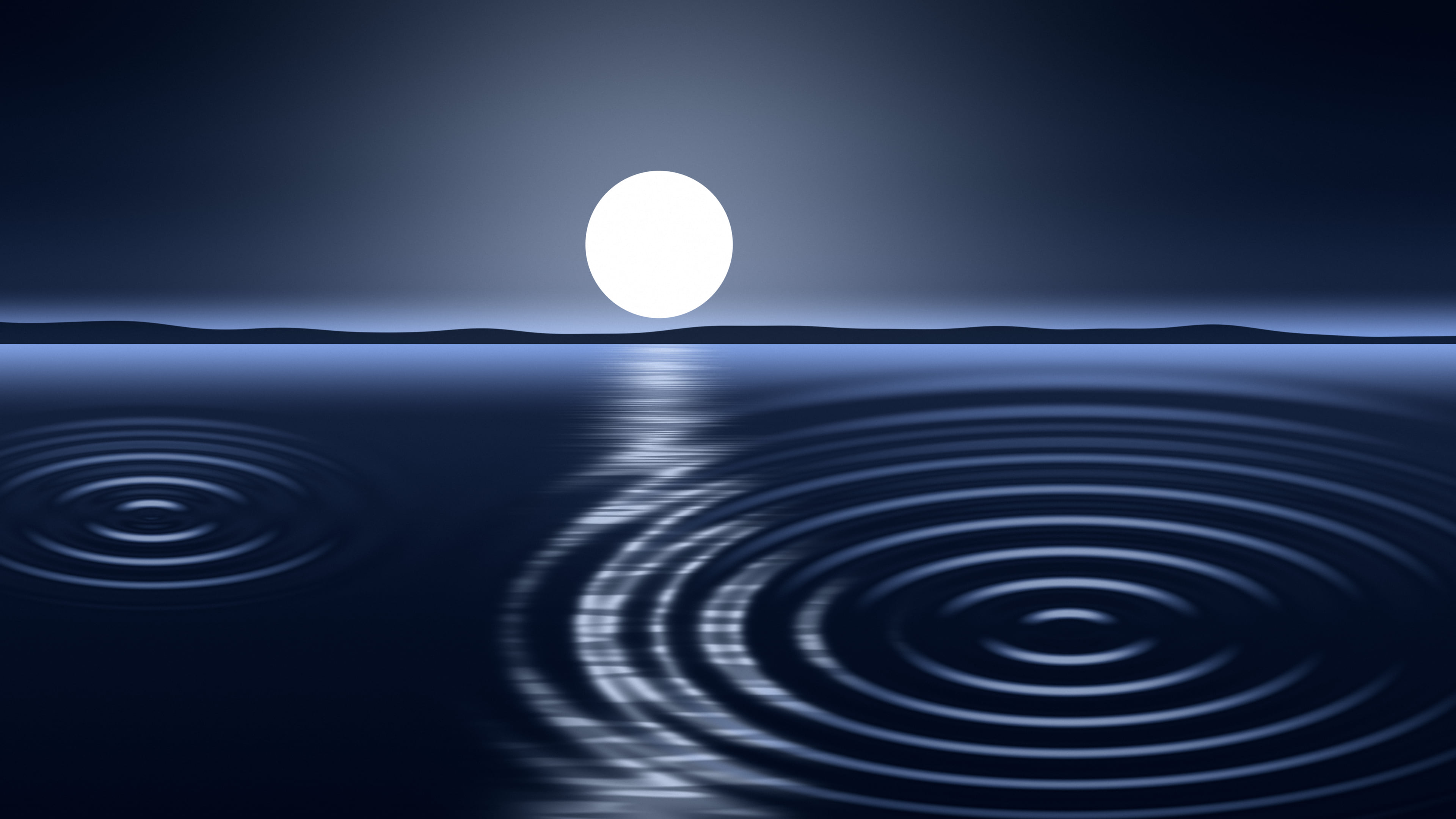 Navy Calm Water Ripples desktop wallpaper in 4K