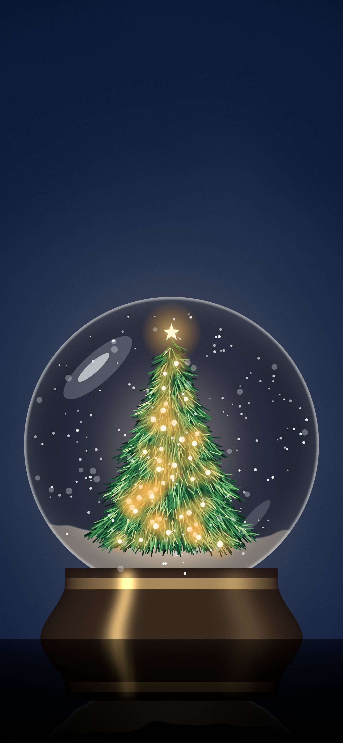 Navy Christmas Snow Globe wallpaper for iPhone and Android