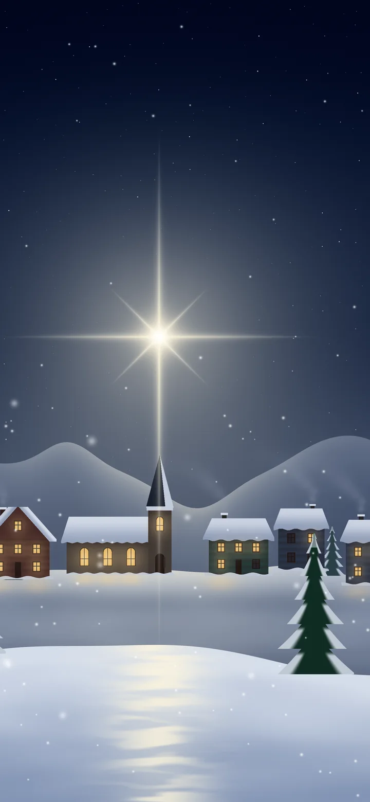 Navy Christmas Star wallpaper for iPhone and Android