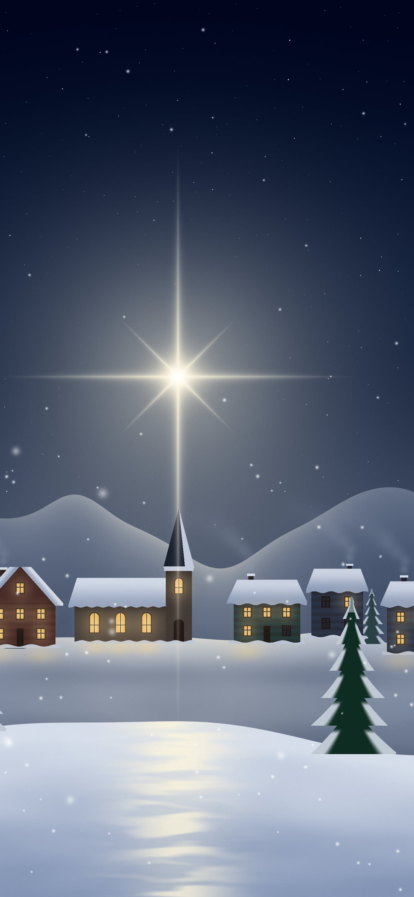Navy Christmas Star wallpaper for iPhone and Android