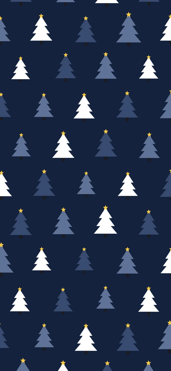 Navy Christmas Tree Pattern wallpaper for iPhone and Android