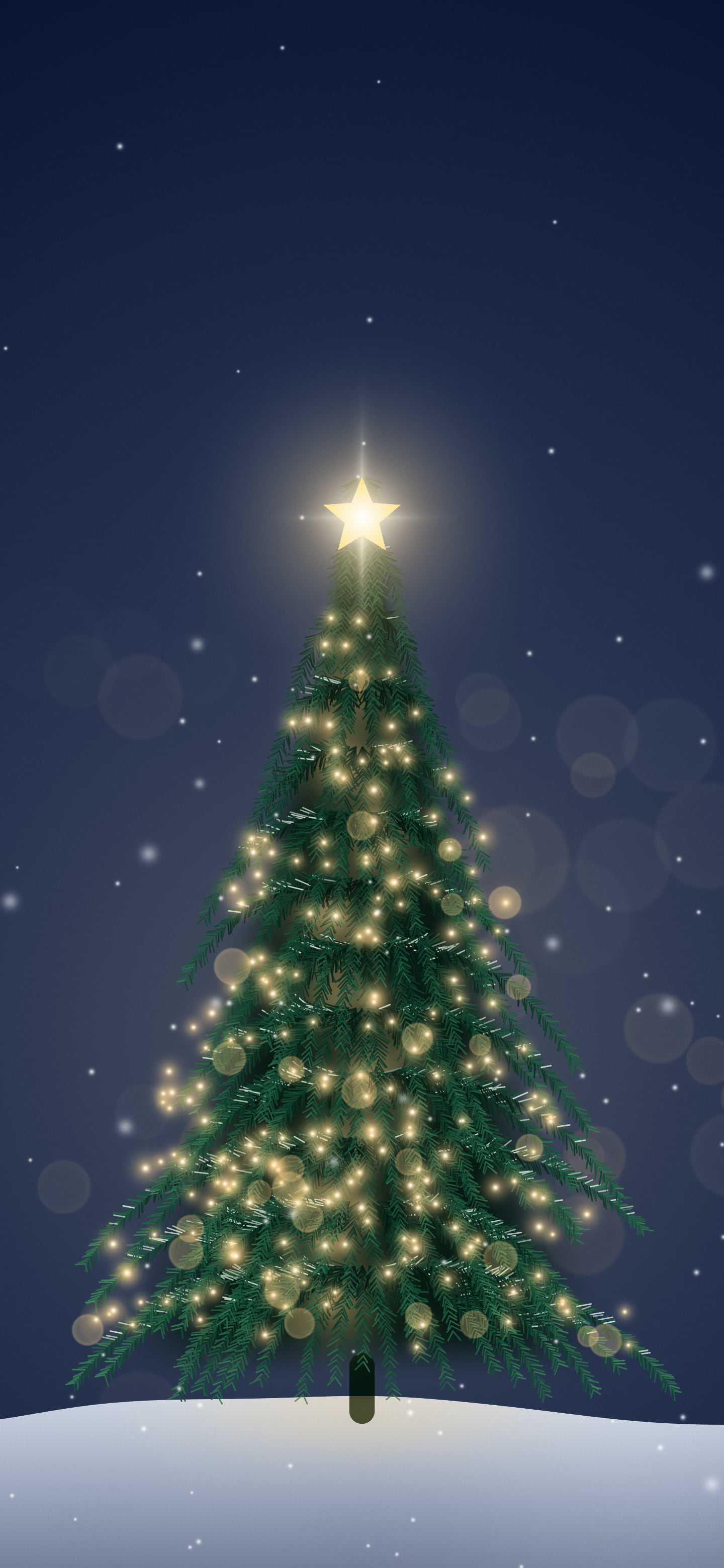 Navy Christmas Tree wallpaper for iPhone and Android