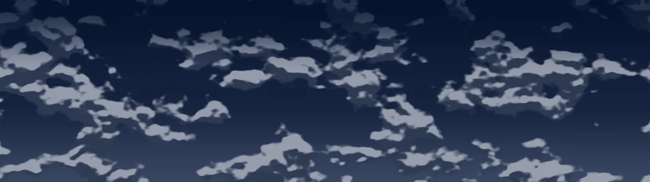 Navy Cloudy Sky dual monitor wallpaper, 7680 × 2160