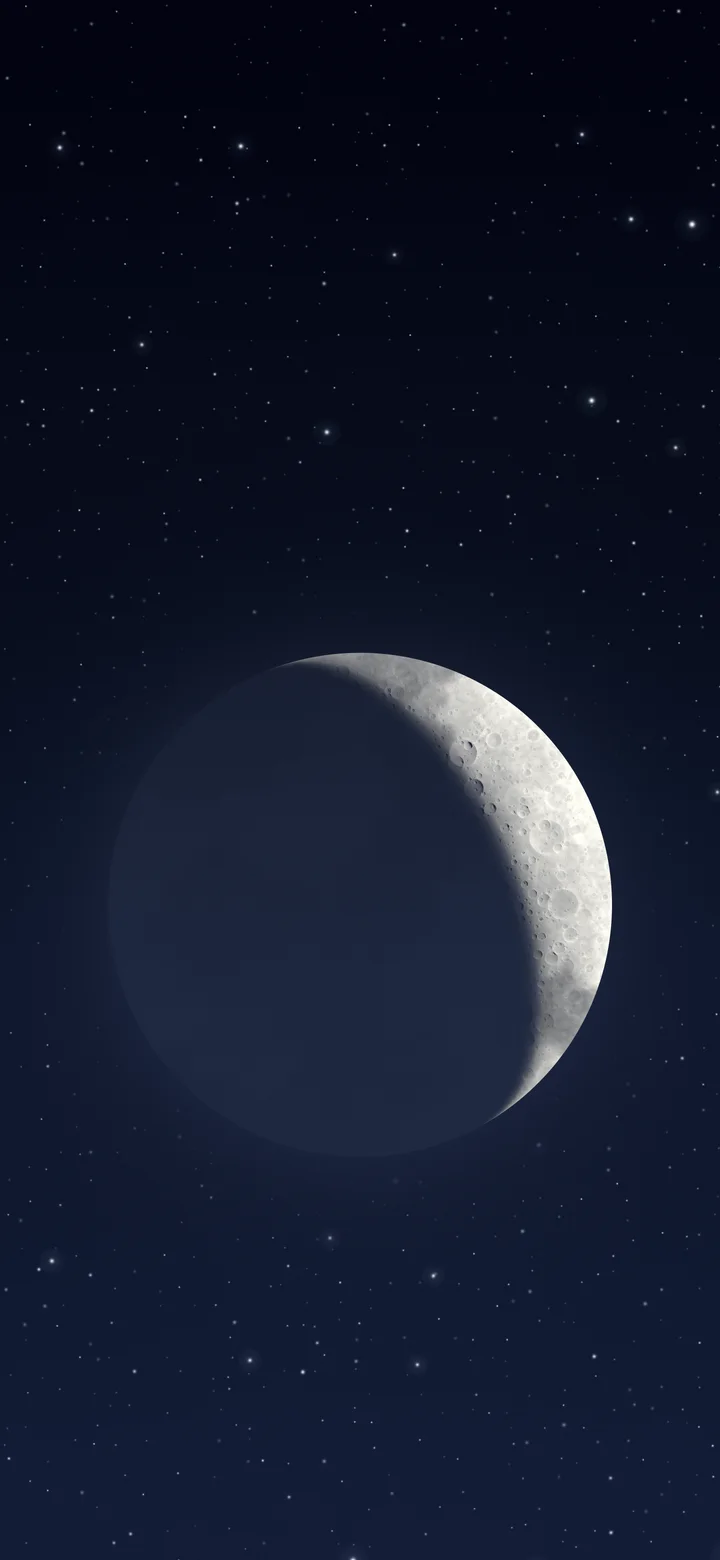 Navy Crescent Moon wallpaper for iPhone and Android