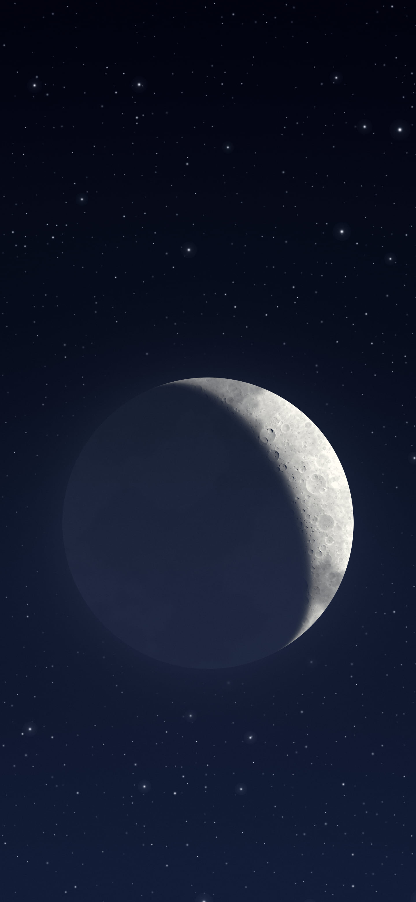 Navy Crescent Moon wallpaper for iPhone and Android