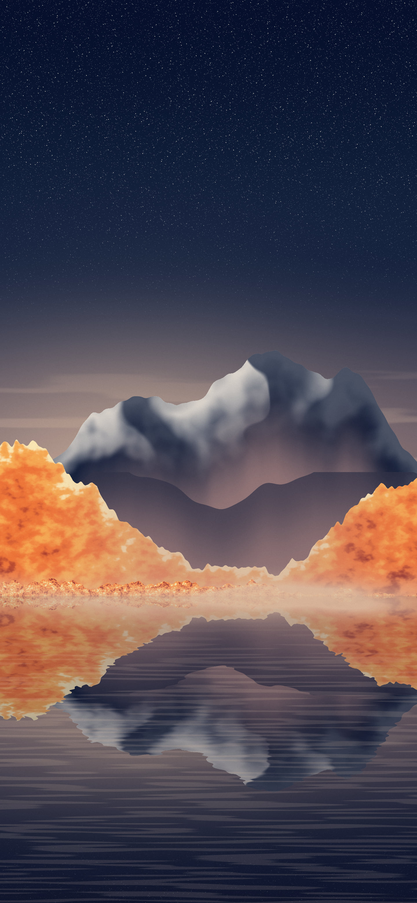 Navy Fall Mountain Lake wallpaper for iPhone and Android