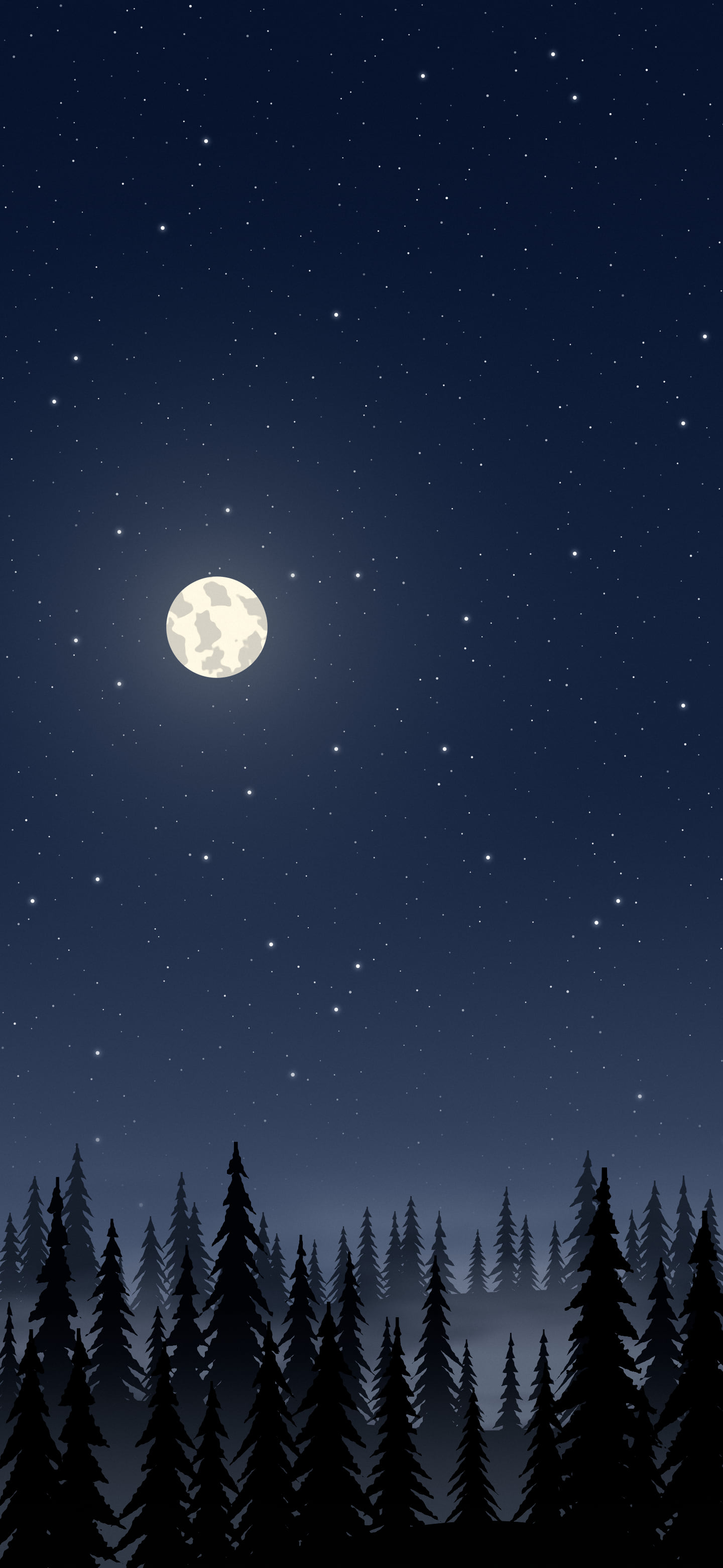 Navy Forest at Night wallpaper for iPhone and Android