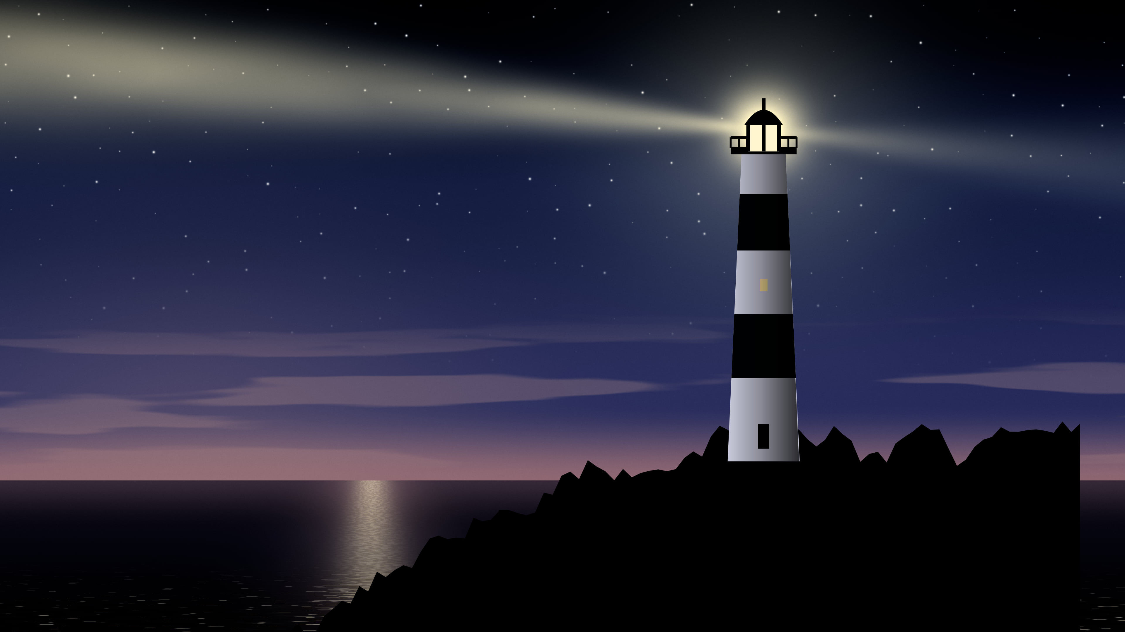 Navy Lighthouse desktop wallpaper in 4K