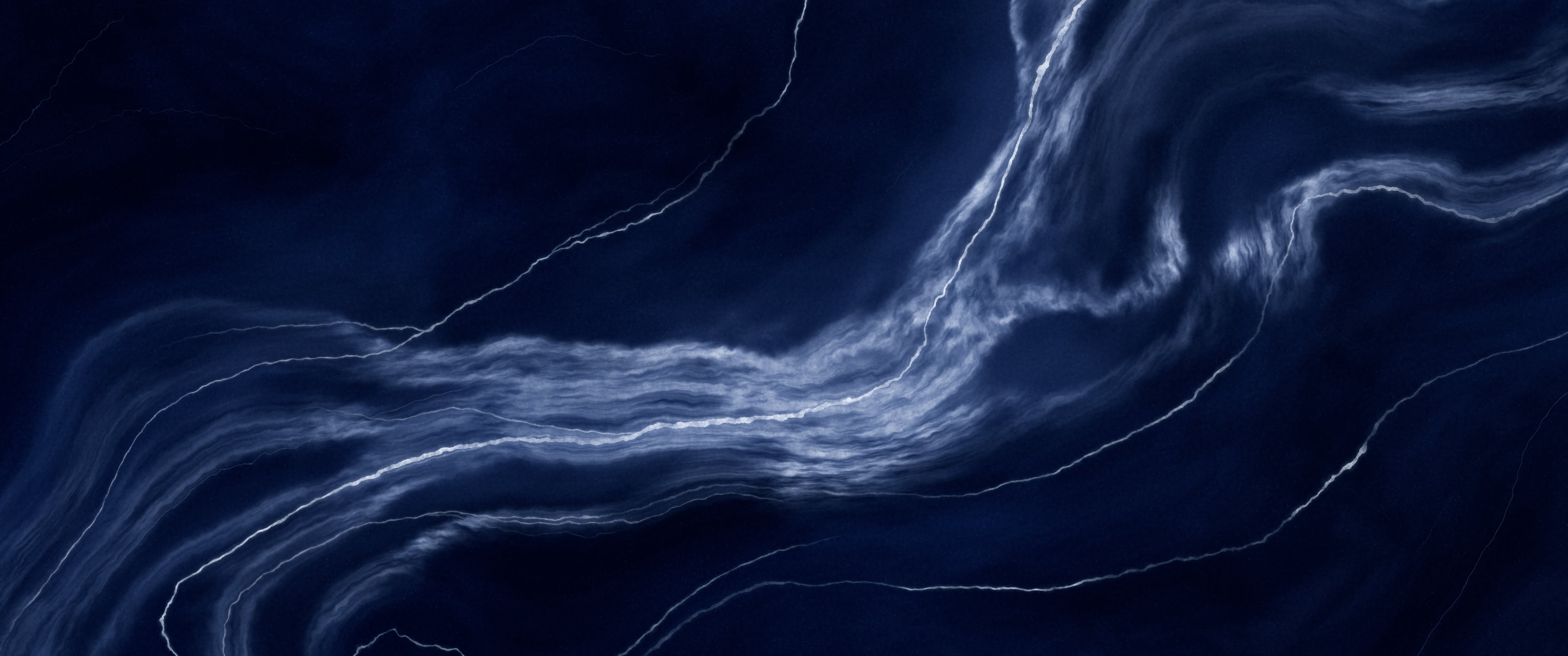 Navy Marble With Deep Veins ultrawide wallpaper, 3440 × 1440