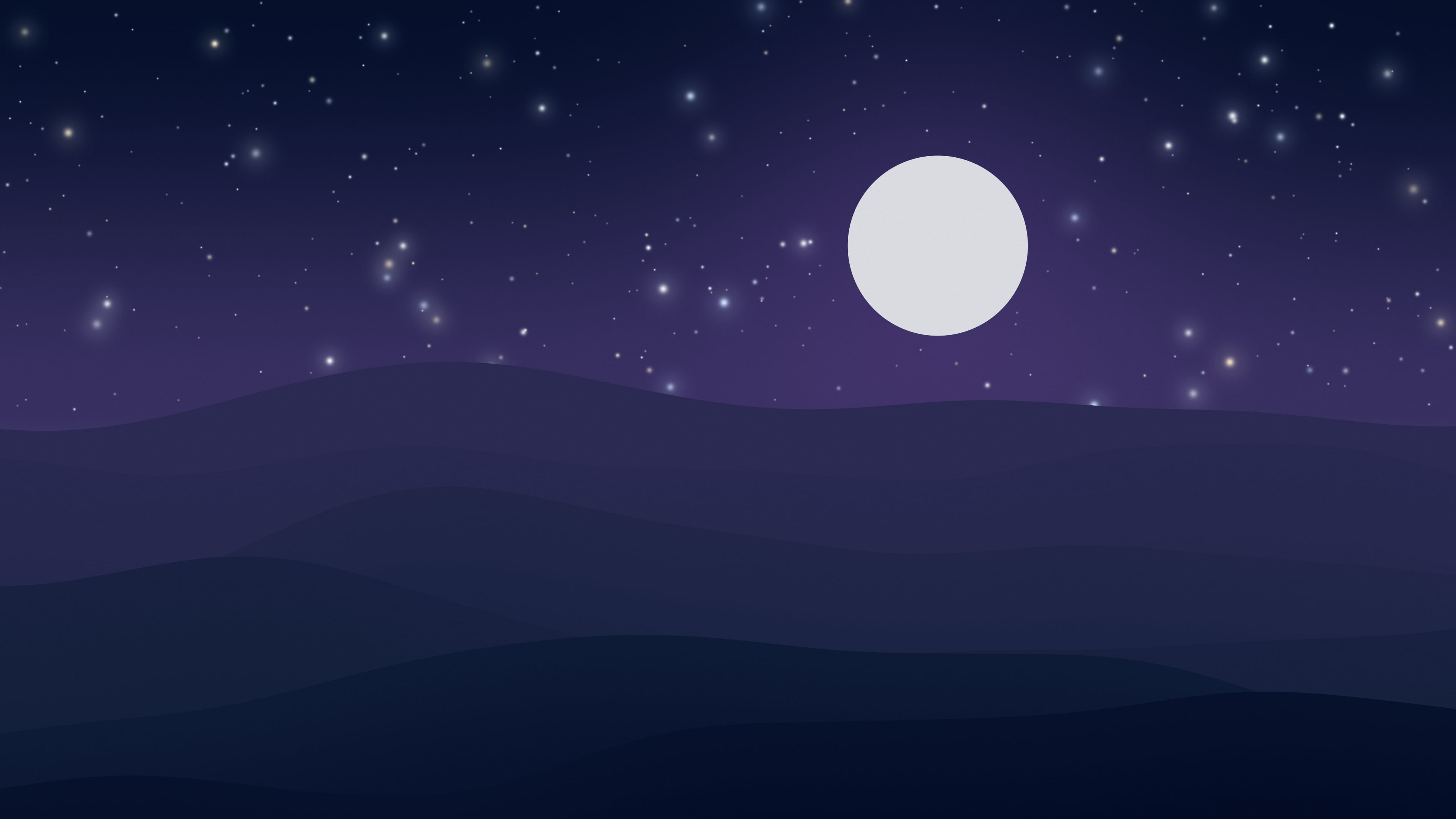 Navy Minimalist Desert Dunes desktop wallpaper in 4K