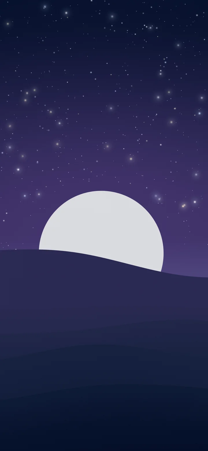 Navy Minimalist Sunset Hills wallpaper for iPhone and Android
