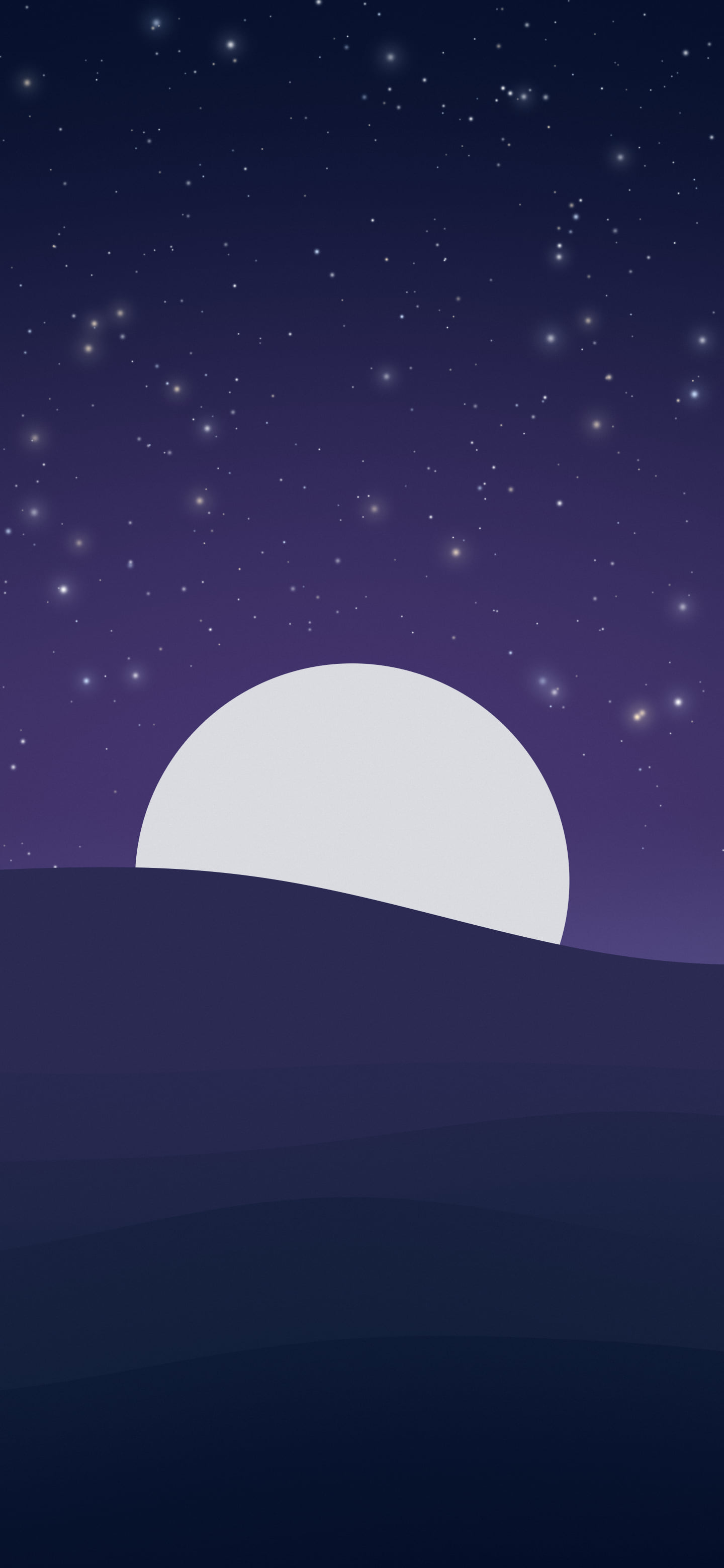 Navy Minimalist Sunset Hills wallpaper for iPhone and Android
