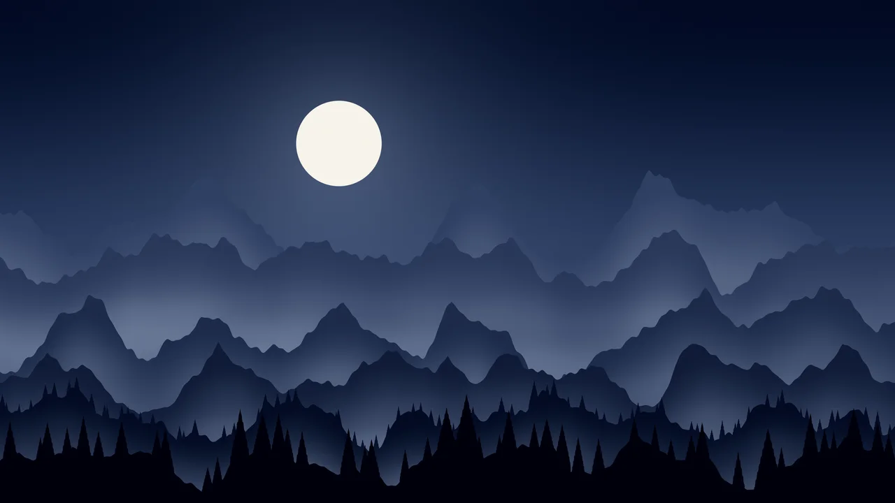 Navy Misty Mountains desktop wallpaper in 4K