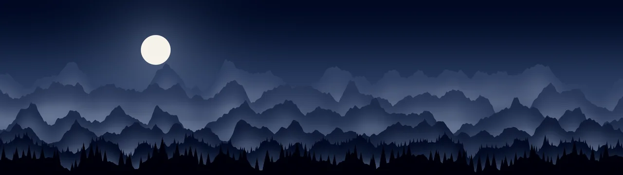 Navy Misty Mountains dual monitor wallpaper, 7680 × 2160