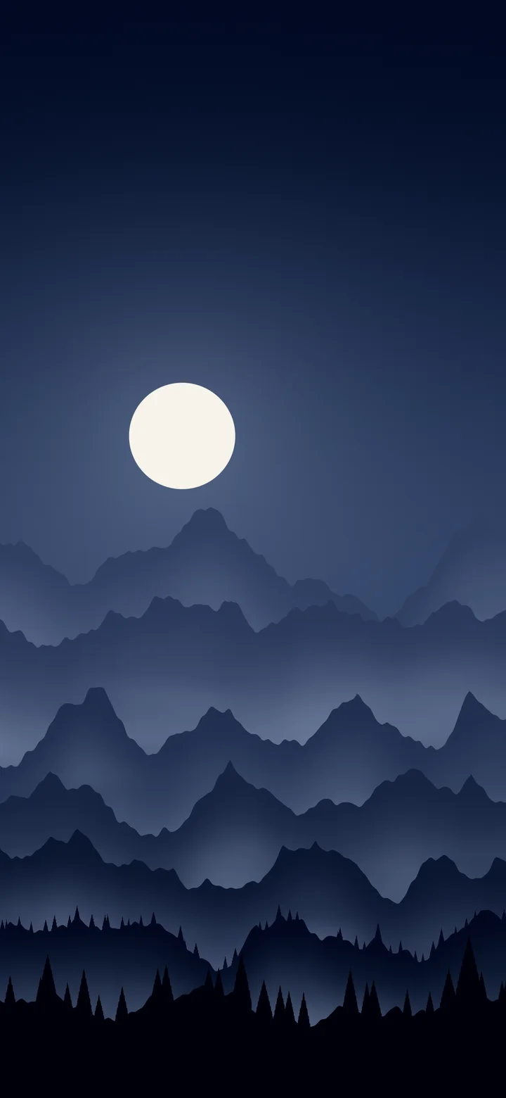 Navy Misty Mountains wallpaper for iPhone and Android