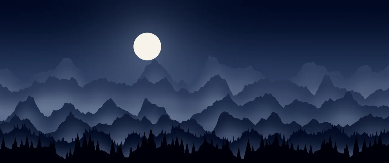 Navy Misty Mountains ultrawide wallpaper, 3440 × 1440