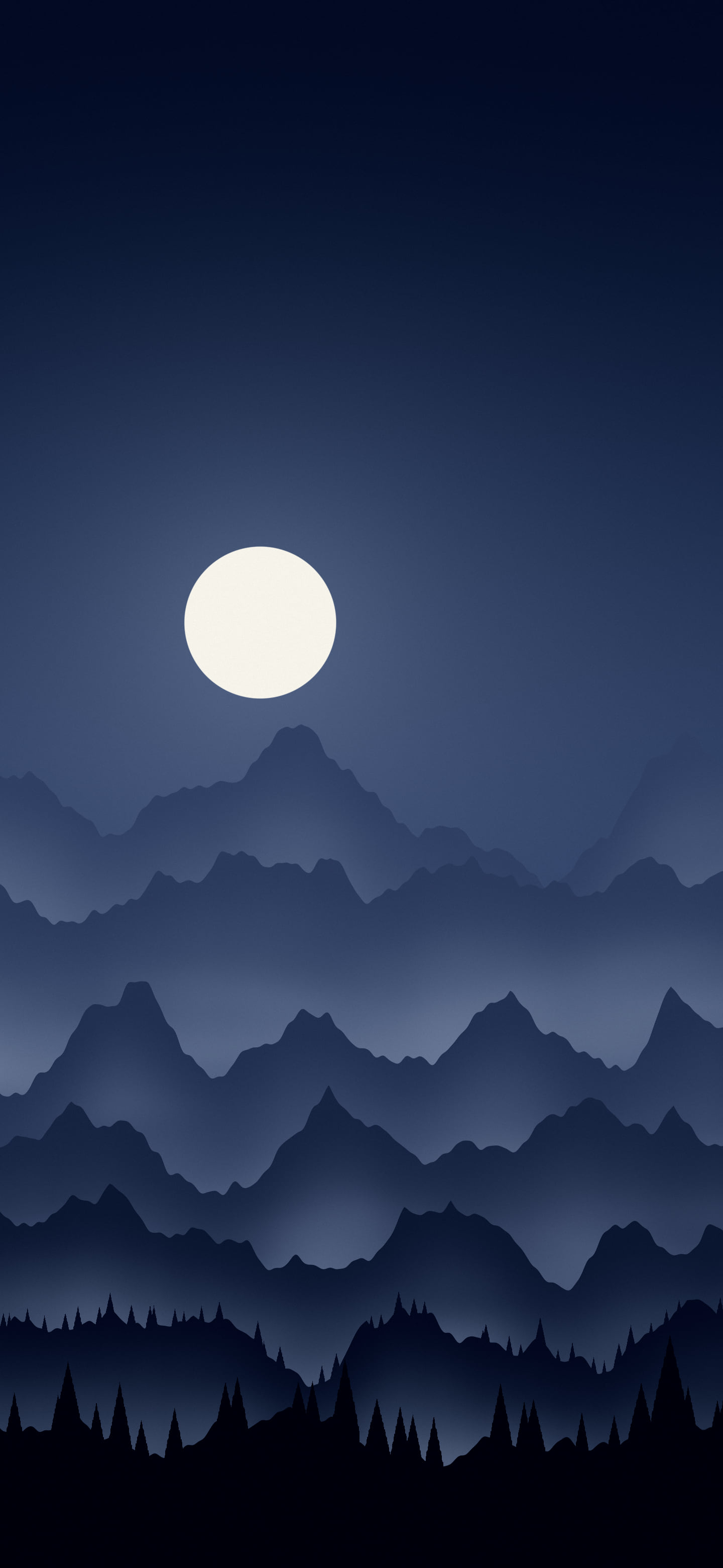 Navy Misty Mountains wallpaper for iPhone and Android