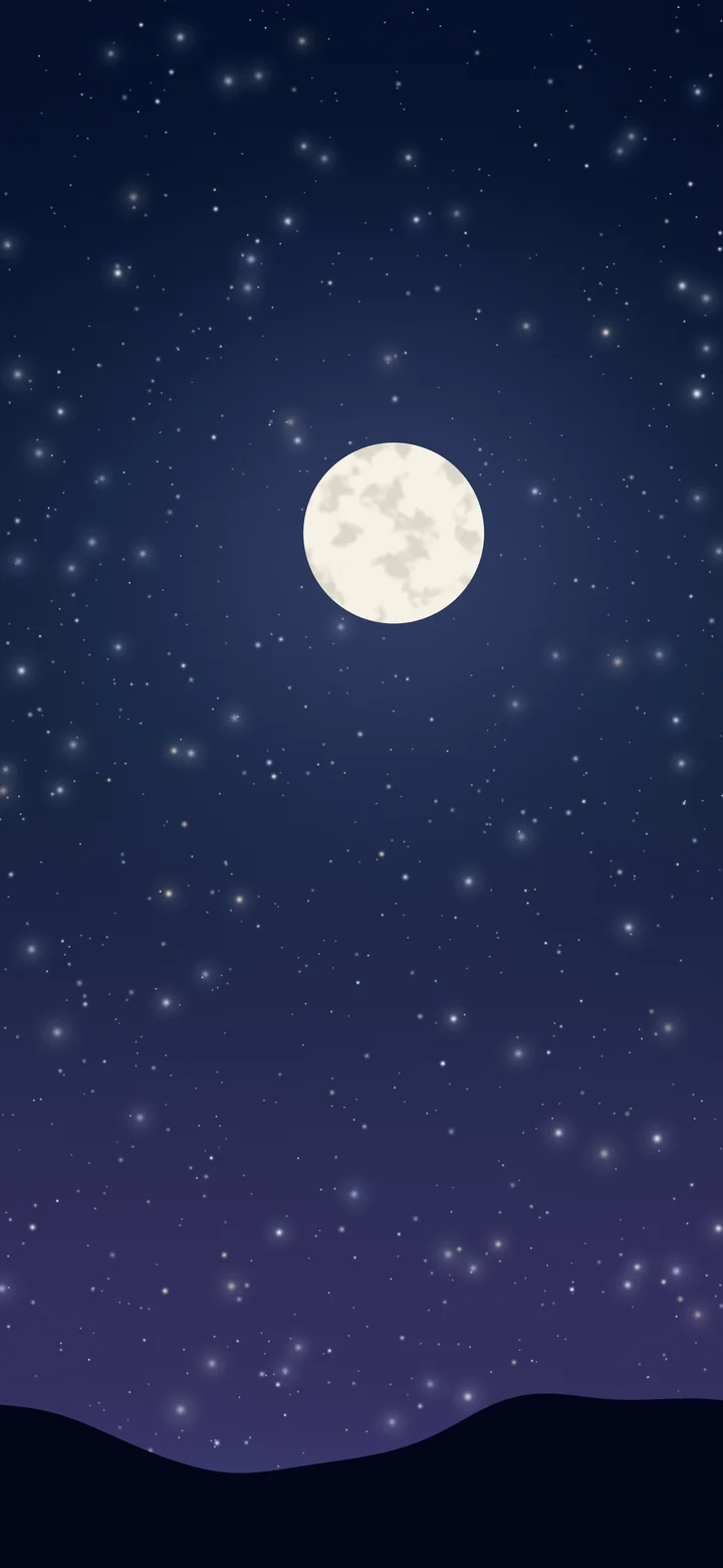 Navy Moon and Stars Night Sky wallpaper for iPhone and Android