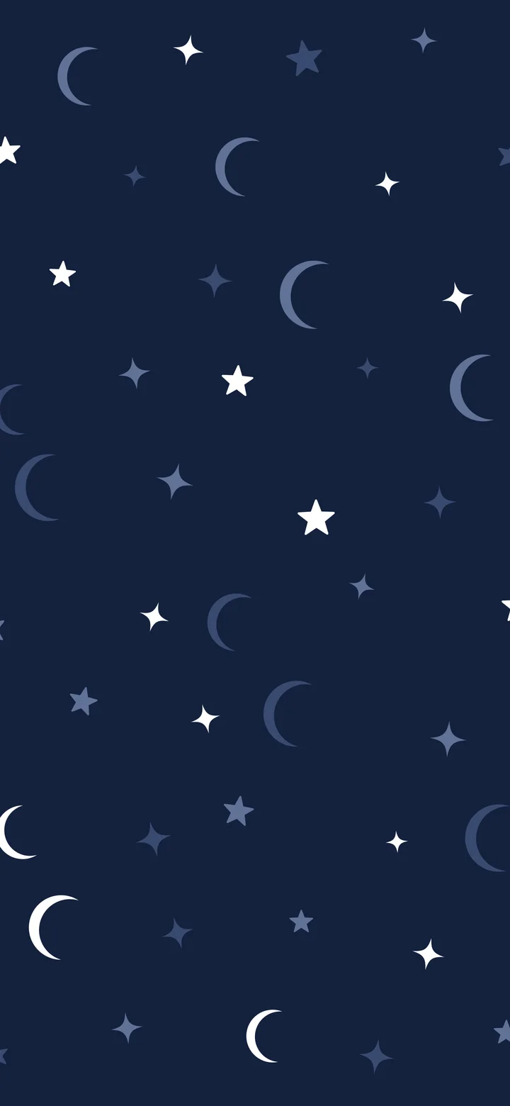 Navy Moon and Stars Pattern wallpaper for iPhone and Android