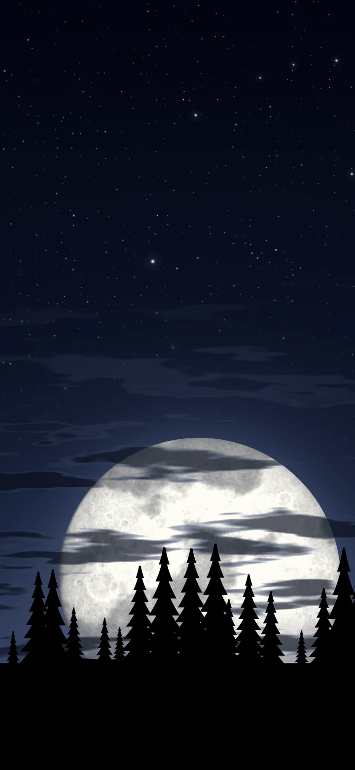 Navy Moonrise wallpaper for iPhone and Android