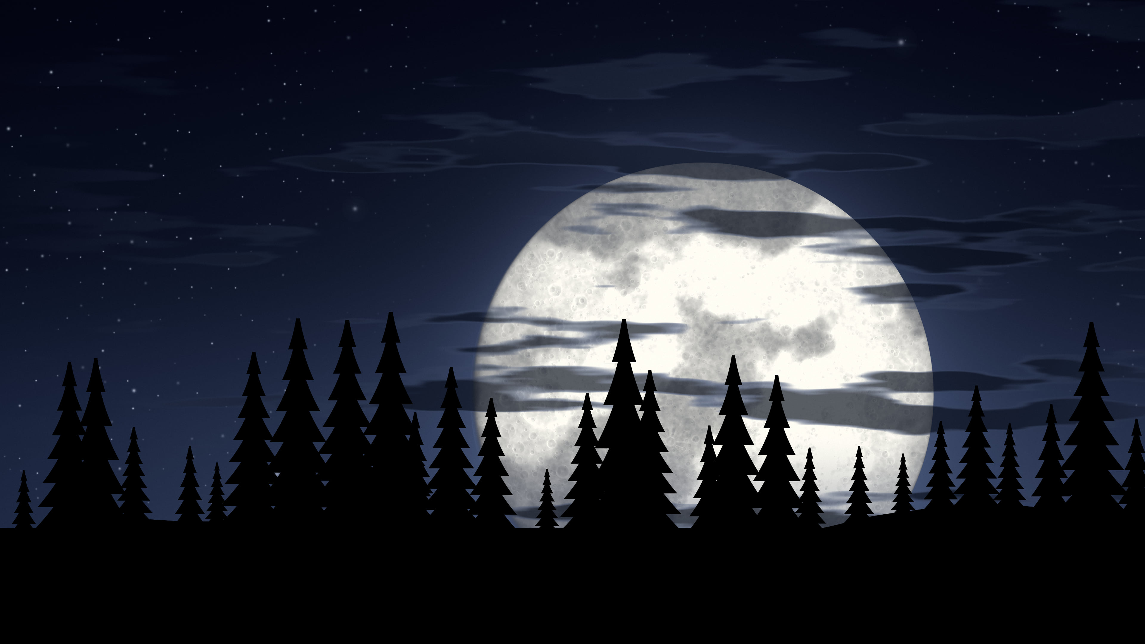 Navy Moonrise desktop wallpaper in 4K