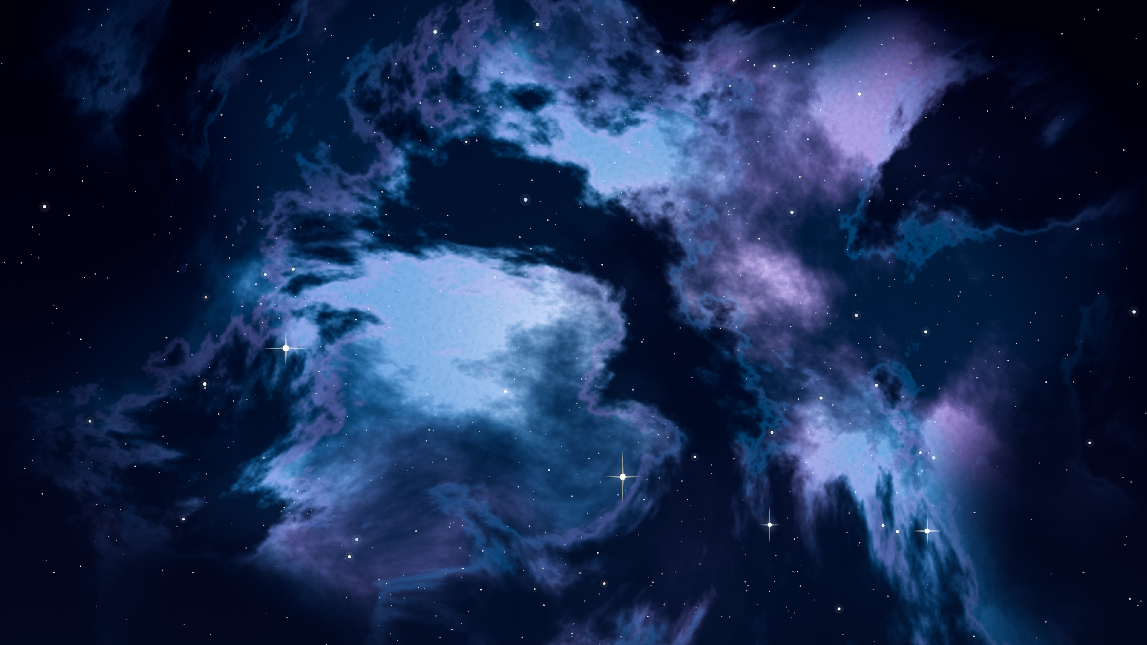Navy Nebula desktop wallpaper in 4K